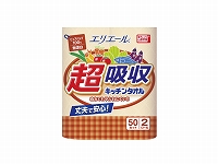 エリエール超吸収キッチンタオル(無漂白)2ロール