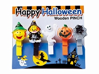 ハロウィン木製ピンチ(5コセット)