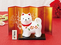 錦彩招福戌(紅梅)