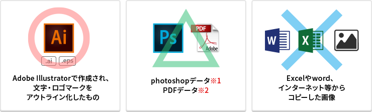 入稿印刷データとして使用できないもの