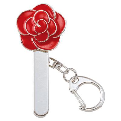 トールペイント作品　薔薇柄エコバッグ　クリップ 楽天市場】ローズモチーフバッグクリップレッド ホワイト飾