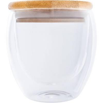 蓋付ダブルウォール耐熱グラス250ml(クリア)V010614