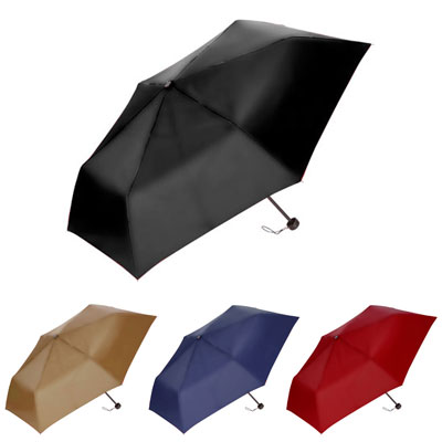 折りたたみ傘(55cm×6本骨耐風仕様)(黒)116742