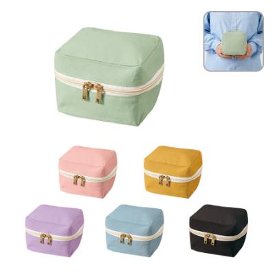 キャンバススクエアファスナーポーチ（S）（ナイトブラック）/TP-0009