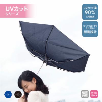 耐風UV折りたたみ傘（ネイビー）/TS-1273