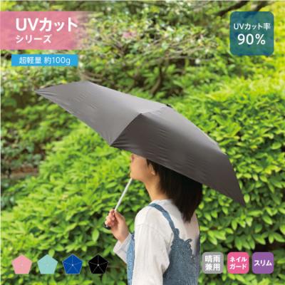 スリムUV折りたたみ傘（軽量タイプ）（ネイビー）/TU-0008