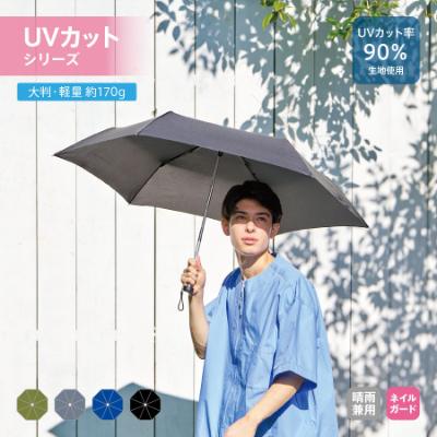 大判軽量UV折りたたみ傘（ネイビー）/TU-0018